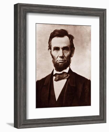 Abraham Lincoln in the Classic 1863 Portrait-null-Framed Art Print