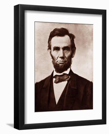 Abraham Lincoln in the Classic 1863 Portrait-null-Framed Premium Giclee Print