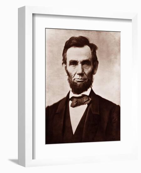 Abraham Lincoln in the Classic 1863 Portrait-null-Framed Premium Giclee Print