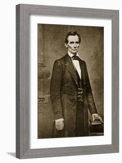 Abraham Lincoln, May 1860-Mathew Brady-Framed Giclee Print