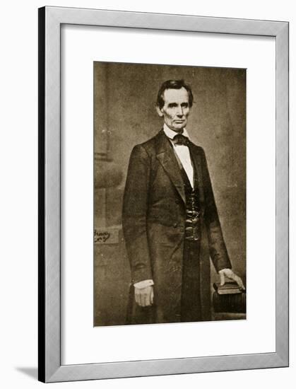 Abraham Lincoln, May 1860-Mathew Brady-Framed Giclee Print