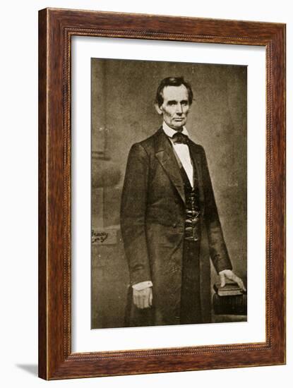 Abraham Lincoln, May 1860-Mathew Brady-Framed Giclee Print