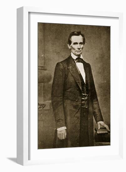 Abraham Lincoln, May 1860-Mathew Brady-Framed Giclee Print