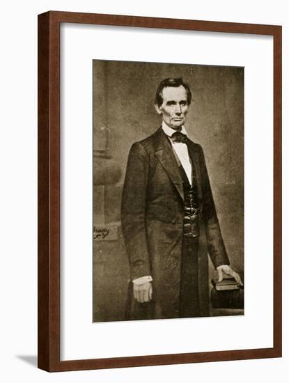 Abraham Lincoln, May 1860-Mathew Brady-Framed Giclee Print