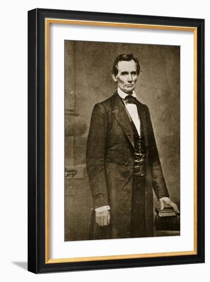 Abraham Lincoln, May 1860-Mathew Brady-Framed Giclee Print