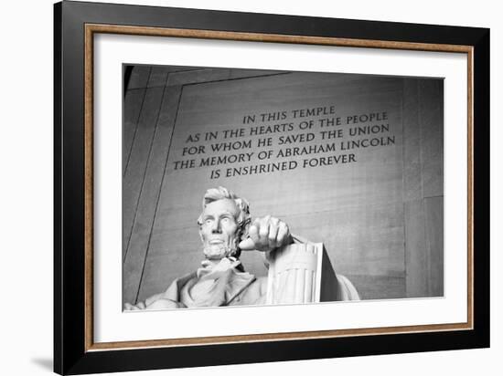 Abraham Lincoln Memorial b/w-null-Framed Photo