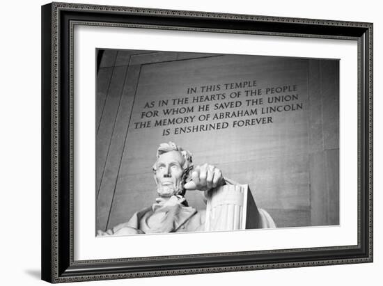 Abraham Lincoln Memorial b/w-null-Framed Photo