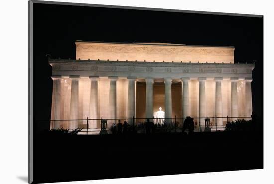 Abraham Lincoln Monument at Night, Washington DC-Zigi-Mounted Photographic Print