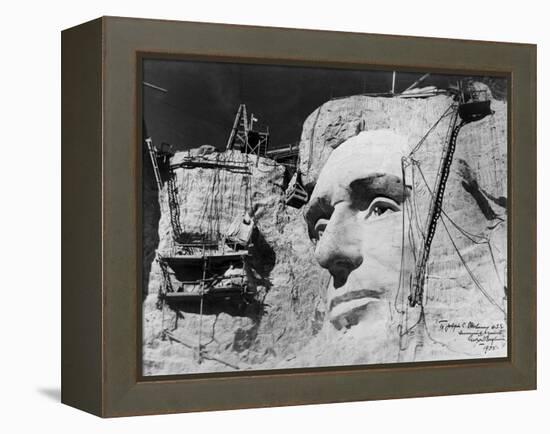 Abraham Lincoln on Mount Rushmore-null-Framed Premier Image Canvas