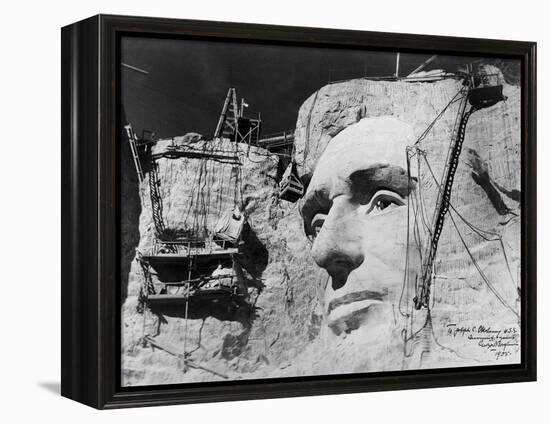 Abraham Lincoln on Mount Rushmore-null-Framed Premier Image Canvas