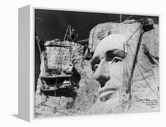 Abraham Lincoln on Mount Rushmore-null-Framed Premier Image Canvas