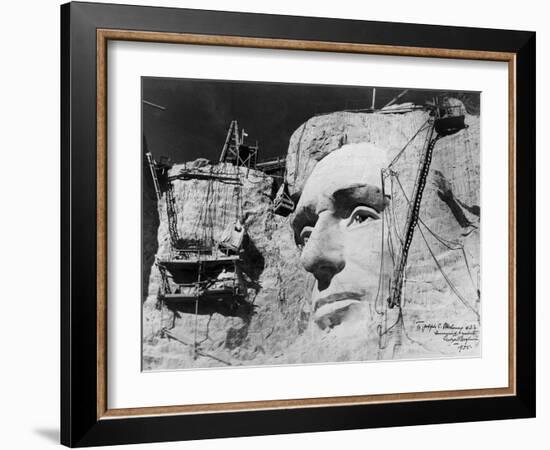 Abraham Lincoln on Mount Rushmore-null-Framed Photographic Print