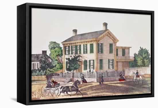Abraham Lincoln's (1809-65) Residence-null-Framed Premier Image Canvas