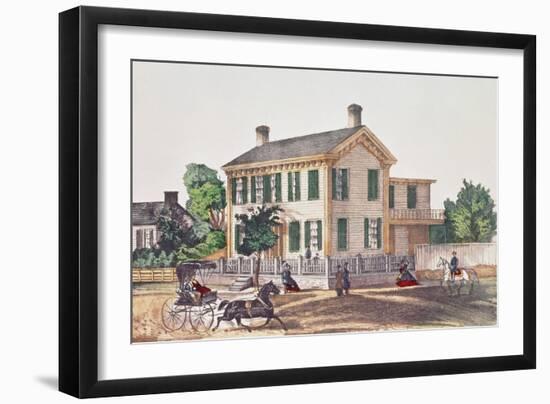 Abraham Lincoln's (1809-65) Residence-null-Framed Giclee Print