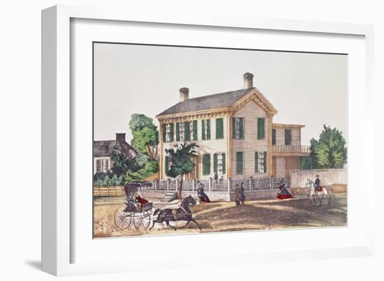 Abraham Lincoln's (1809-65) Residence-null-Framed Giclee Print