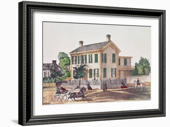 Abraham Lincoln's (1809-65) Residence-null-Framed Giclee Print