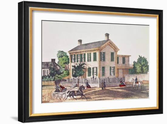 Abraham Lincoln's (1809-65) Residence-null-Framed Giclee Print