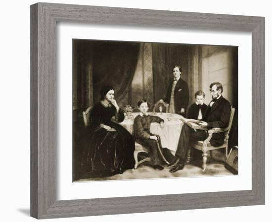 Abraham Lincoln's Family-Francis Bicknell Carpenter-Framed Giclee Print