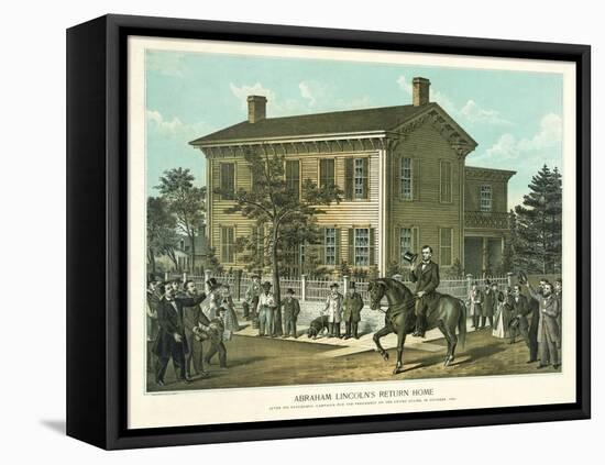 Abraham Lincoln's Return Home, C.1860-null-Framed Premier Image Canvas