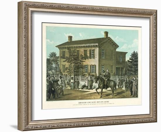 Abraham Lincoln's Return Home, C.1860-null-Framed Giclee Print