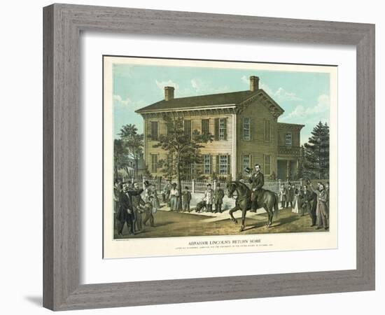 Abraham Lincoln's Return Home, C.1860-null-Framed Giclee Print