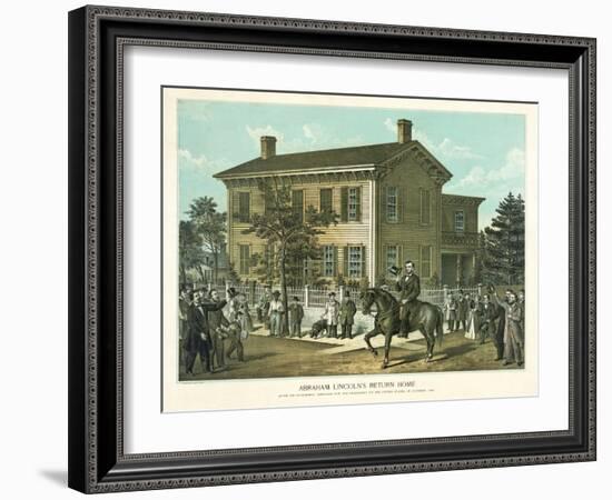 Abraham Lincoln's Return Home, C.1860-null-Framed Giclee Print