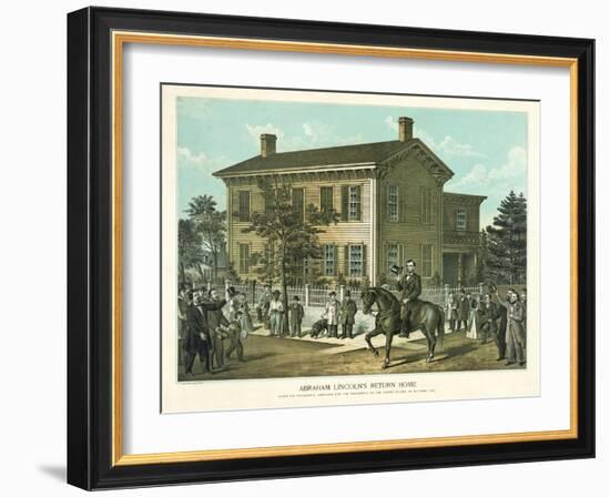 Abraham Lincoln's Return Home, C.1860-null-Framed Giclee Print