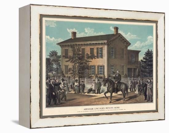 Abraham Lincoln's Return Home-null-Framed Premier Image Canvas