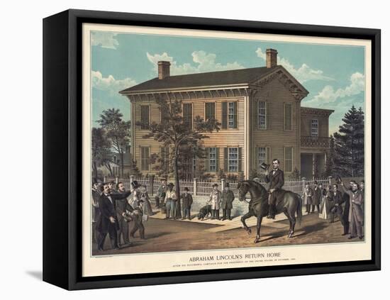 Abraham Lincoln's Return Home-null-Framed Premier Image Canvas