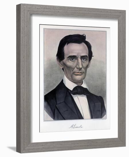 Abraham Lincoln, Sixteenth President of the United States, 19th Century-Currier & Ives-Framed Giclee Print