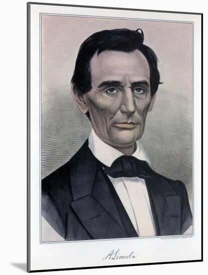 Abraham Lincoln, Sixteenth President of the United States, 19th Century-Currier & Ives-Mounted Giclee Print