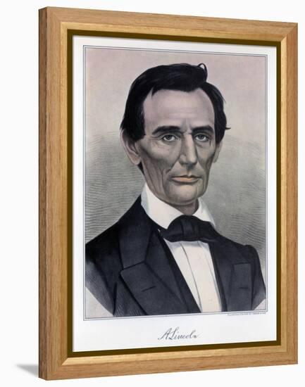 Abraham Lincoln, Sixteenth President of the United States, 19th Century-Currier & Ives-Framed Premier Image Canvas