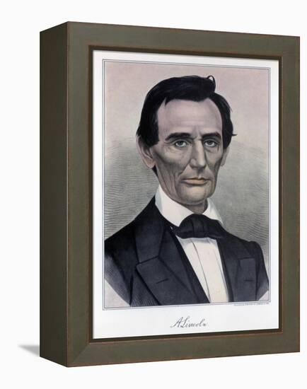 Abraham Lincoln, Sixteenth President of the United States, 19th Century-Currier & Ives-Framed Premier Image Canvas