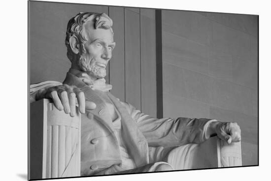 Abraham Lincoln Statue Detail At Lincoln Memorial - Washington Dc, United States-Orhan-Mounted Art Print