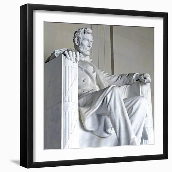 Abraham Lincoln Statue, Lincoln Memorial, Washington Dc, USA-robert cicchetti-Framed Photographic Print