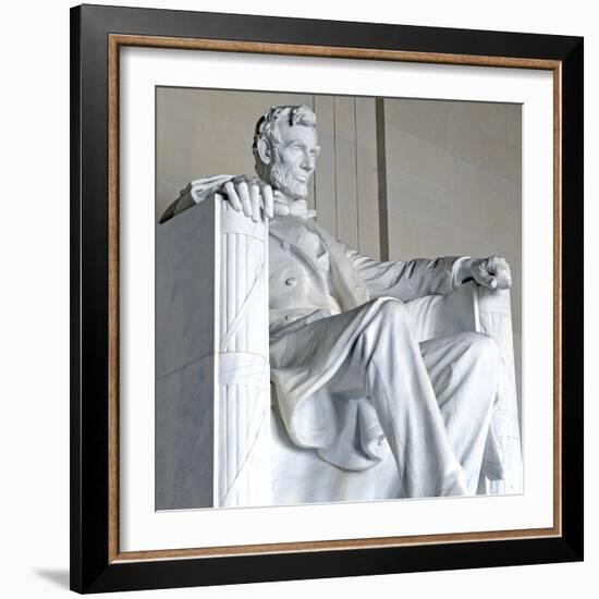 Abraham Lincoln Statue, Lincoln Memorial, Washington Dc, USA-robert cicchetti-Framed Photographic Print