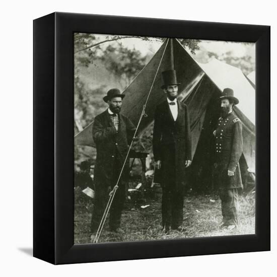 Abraham Lincoln with Allan Pinkerton and Major General John A. Mcclernand, 1862-Alexander Gardner-Framed Premier Image Canvas