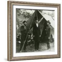 Abraham Lincoln with Allan Pinkerton and Major General John A. Mcclernand, 1862-Alexander Gardner-Framed Photographic Print