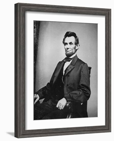 Abraham Lincoln-Mathew Brady-Framed Photographic Print