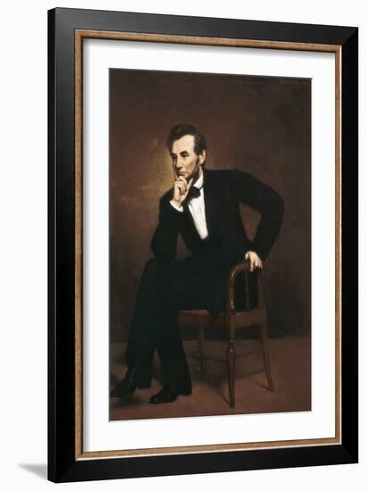 Abraham Lincoln-George Peter Alexander Healy-Framed Art Print