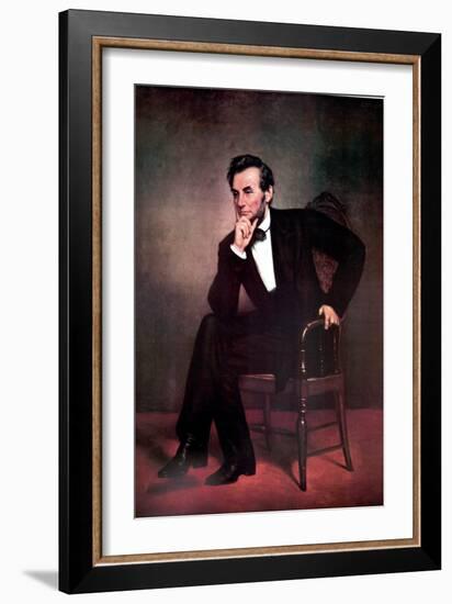 Abraham Lincoln-George Peter Alexander Healy-Framed Art Print