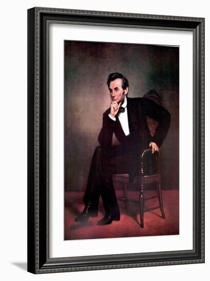 Abraham Lincoln-George Peter Alexander Healy-Framed Art Print