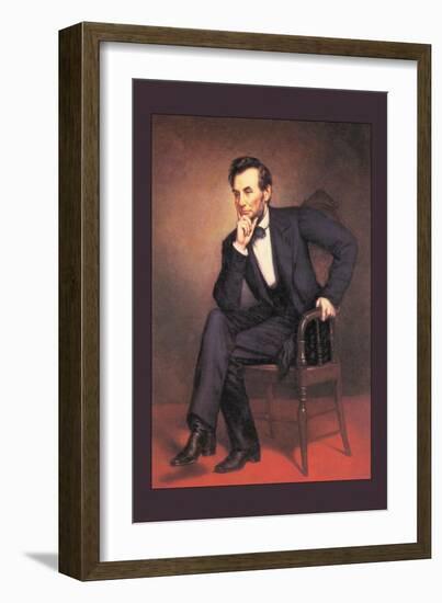 Abraham Lincoln-George Peter Alexander Healy-Framed Art Print