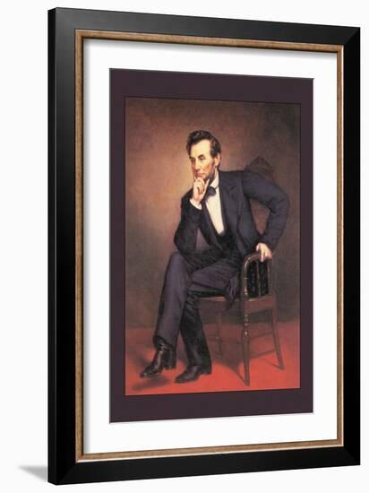 Abraham Lincoln-George Peter Alexander Healy-Framed Art Print