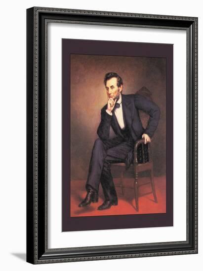 Abraham Lincoln-George Peter Alexander Healy-Framed Art Print