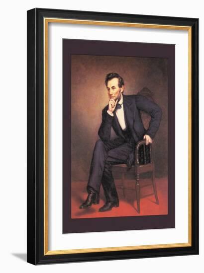 Abraham Lincoln-George Peter Alexander Healy-Framed Art Print