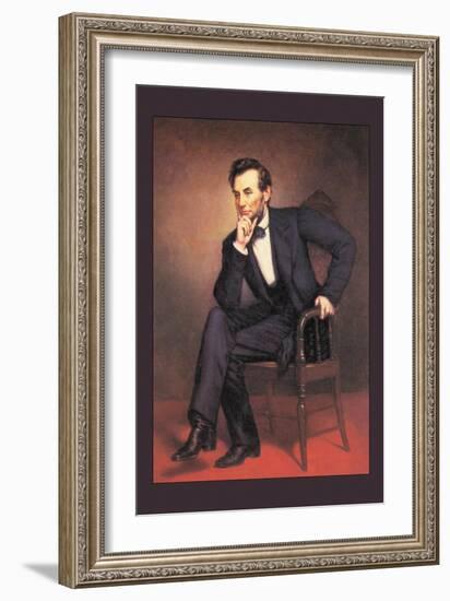 Abraham Lincoln-George Peter Alexander Healy-Framed Art Print