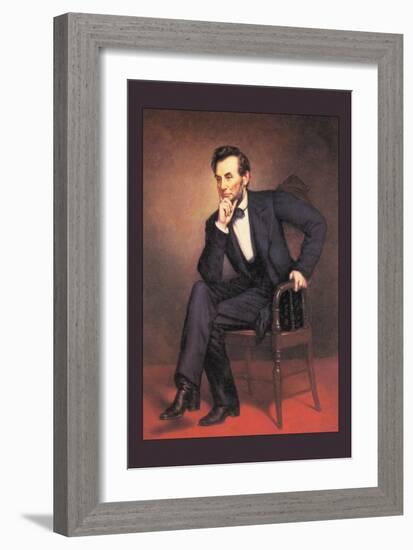 Abraham Lincoln-George Peter Alexander Healy-Framed Art Print