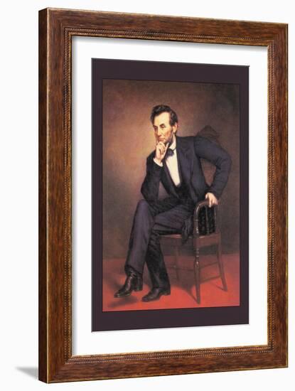 Abraham Lincoln-George Peter Alexander Healy-Framed Art Print