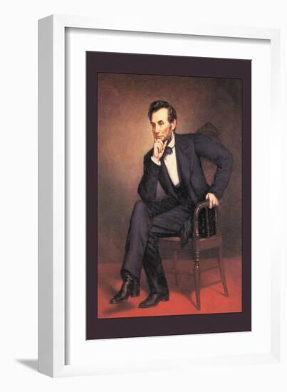 Abraham Lincoln-George Peter Alexander Healy-Framed Art Print